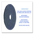 Floor Pads-Stripping | Boardwalk BWK4019HIP 19 in. Diameter High Performance Stripping Floor Pads - Black (5/Carton) image number 7