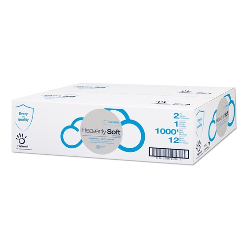 Toilet Tissues | Papernet 410035 Heavenly Soft Toilet Tissue Septic Safe 2-Ply White 3.5-in x 1000 ft (12/Carton) image number 0