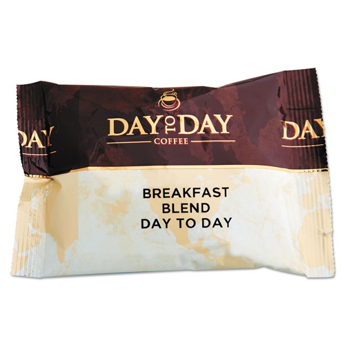 Coffee - Caffeinated | Day to Day Coffee 23003 1.5 oz. Pack 100 Percent Pure Coffee - Breakfast Blend (42 Packs/Carton) image number 0