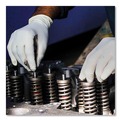 Food Service Disposable & Single Use Gloves | Ammex TLF46100 4 mil Powder-Free Latex Disposable Gloves - Large, Ivory (1000/Carton) image number 3
