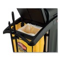 Perforated Roll & Hand Towels | Rubbermaid Commercial FG9T7500BLA High-Security Healthcare Cleaning Cart - Black image number 2