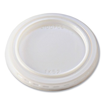 Fabri-Kal 000000000009500520 Portion Cup Lids, Fits 1 oz Squat Portion Cups - Clear (125/Sleeve, 20 Sleeves/Carton)