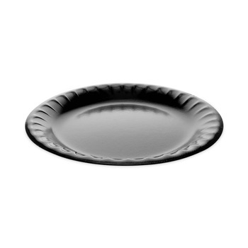Pactiv Corp. YTKB00090000 9 in. Placesetter Deluxe Laminated Foam Dinnerware Plate - Black (500/Carton)