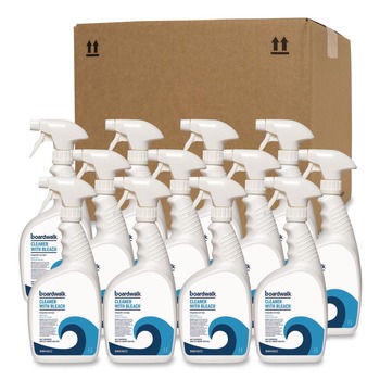 BATHROOM CLEANERS | Boardwalk BWK4832 32 oz Cleaner with Bleach - Apple Scent (12/Carton)