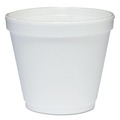 Food Containers & Lids | Dart 8SJ12 8 oz. Squat Food Foam Containers - White (1000/Carton) image number 1