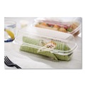 Food Containers & Lids | Pactiv Corp. YCI810490000 ClearView SmartLock 27 oz. 9.25 in. x 4.5 in. x 3 in. Plastic Hinged Lid Container Hoagie Container - Clear image number 5
