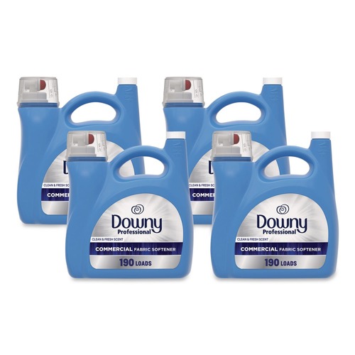 Fabric Softener & Starch | P&G Pro 80782763 140 oz Commercial Liquid Fabric Softener - Clean and Fresh Scent (4/Carton) image number 0