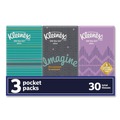 Facial Tissues | Kleenex 11976 On The Go Packs 3-Ply Facial Tissues - White (36/Carton) image number 3