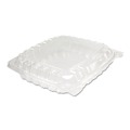 Food Containers & Lids | Dart C89PST1 ClearSeal 8.31 in. x 8.31 in. x 2 in. Hinged-Lid Plastic Containers - Clear (250/Carton) image number 2
