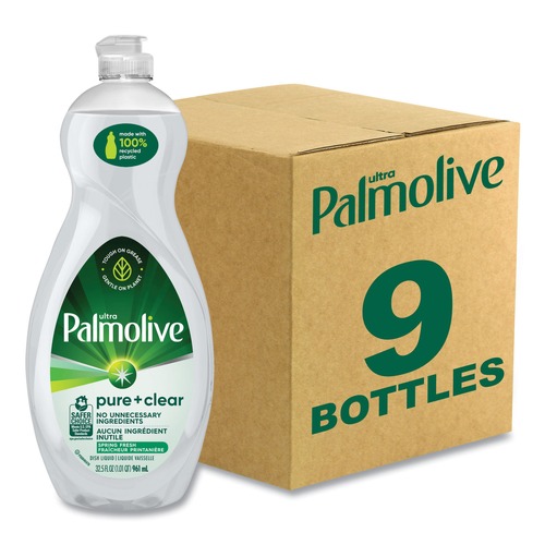 Dishwashing Detergents | Palmolive US04272A 32.5 oz. Bottle Pure plus Clear Dishwashing Liquid - Spring Fresh (9/Carton) image number 0