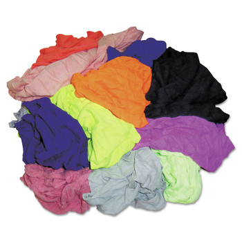 HOSPECO 245-10 New Colored Knit Polo T-Shirt Rags - Assorted Colors (1/Carton)