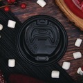 Cup Lids | Dart OPT1224TGB Optima Reclosable Lids for Hot Paper Cups Fits 12 oz. to 24 oz. Hot Paper Cups - Black (1200/Carton) image number 4