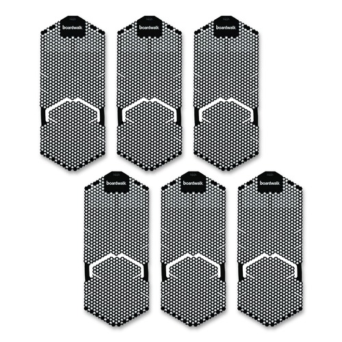 Toilet & Urinal Deodorizers | Boardwalk TSU-P-006I006I-56-AAS80 5.22 oz Vertical Urinal Screen - Midnight Coast Scent/Black (6/Carton) image number 0