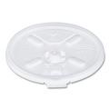 Cup Lids | Dart 16FTLS Lift n' Lock Straw Slot 12 - 24 oz. Foam Cup Lids - Translucent (1000/Carton) image number 0