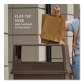 Waste Receptacle Lids | Rubbermaid Commercial FG256V00BRN 23 in. x 26.63 in. x 13 in. Hooded Top Glutton Receptacle without Door - Brown image number 4