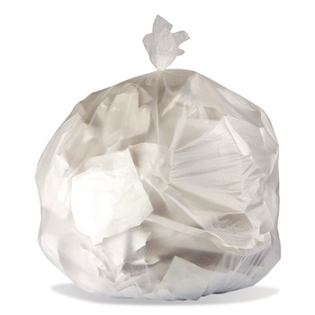 HIGH DENSITY TRASH BAGS | Boardwalk Z4824LNKR01 10 Gallon 8 mic 24 in. x 24 in. High-Density Waste Can Liners - Natural (1000/Carton)