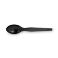 Disposable Spoons | Dixie TH517 Heavyweight Plastic Cutlery Teaspoons - Black (1000/Carton) image number 2