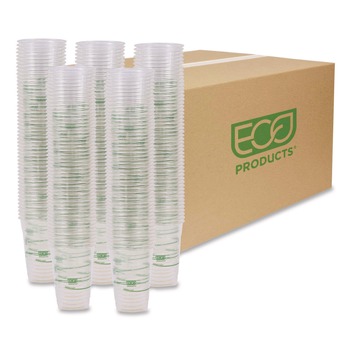 BEVERAGEWARE | Eco-Products EP-CC16-GSPK 16 oz. GreenStripe Renewable and Compostable Cold Cups - Clear (50/Pack)