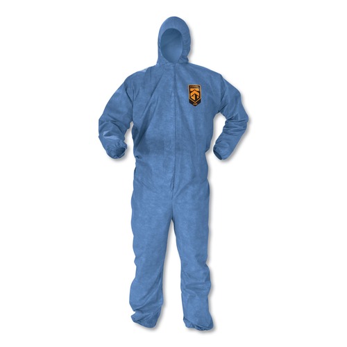 Cleaning Cloths & Wipes | KleenGuard 45024 A40 Elastic-Cuff Ankle Hood and Back Coveralls - X-Large Blue (24/Carton) image number 0