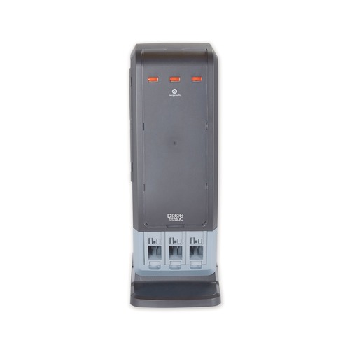 Cutlery Dispensers | Dixie DUSSTDSP3 SmartStock 13.16 x 16.07 x 31.03 Forks/Knives/Spoons Tri-Tower Dispenser - Black/Gray (1/Carton) image number 0