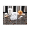 Cup Lids | SOLO TL38R2-0007 Traveler Dome Hot Cup Lid Fits 8 oz Cups - White (100/Pack, 10 Packs/Carton) image number 4