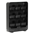 Condiment Organizers | Mind Reader TBORG-BLK 10.24 in. x 4.33 in. x 13.11 in. Baggy 9-Drawer Tea Bag and Accessory Holder - Black image number 3