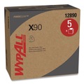 Perforated Roll & Hand Towels | WypAll 12890 X90 POP-UP Box 2-Ply 8.3 in. x 16.8 in. Cloths - Denim Blue (68/Box, 5 Boxes/Carton) image number 1