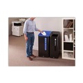 Indoor Waste Receptacles | Rubbermaid Commercial 2078980 Sustain 23 gal Metal/Plastic Decorative Refuse with Recycling Lid - Black/Blue image number 6
