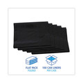 Low-Density Trash Bags | Boardwalk H7658WKK 60 Gallon 1.7 mil 38 in. x 58 in. Flat Pack Linear Low Density Industrial Can Liners - Black (100/Carton) image number 4