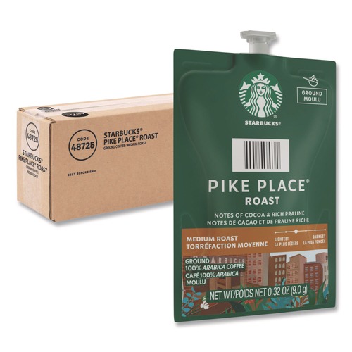 Coffee - Caffeinated | FLAVIA 48725 Starbucks Pike Place Roast Coffee Freshpack (38/Carton) image number 0