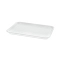 Food Containers & Lids | Pactiv Corp. 0TF104S00000 9.13 in. x 7.13 in. x 0.65 in. #4 Shallow Foam Meat Tray - White (500/Carton) image number 2