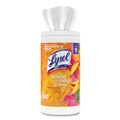 Cleaning Cloths & Wipes | LYSOL Brand 19200-97181 7 in. x 7.25 in. 1-Ply Disinfecting Wipes - Mango and Hibiscus/White image number 2