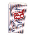 Food & Utility Bags | Bagcraft 300471 Pinch-Bottom Paper Popcorn Bag - Blue/Red/White (1000/Carton) image number 0
