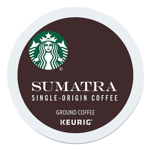 Coffee - Caffeinated | Starbucks 12565254 0.4 oz Coffee K-Cups - Sumatra (96/Carton) image number 0