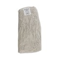 Mop Heads | Boardwalk BWK220CCT 20 oz. Premium Cut-End Cotton Wet Mop Heads - White (12/Carton) image number 1