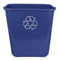 Indoor Waste Receptacles | Impact 7702-11R 20-Quart Polyethylene Soft-Sided Wastebasket with Recycle Logo - Blue image number 1