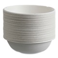 Bowls | Eco-Products EP-BL16CNFA Vanguard 16 oz. Renewable and Compostable Sugarcane Bowls - White (800/Carton) image number 3
