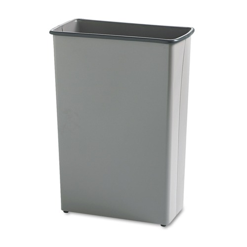 Indoor Waste Receptacles | Safco 9618CH 88 Quart Steel Square and Rectangular Wastebasket - Charcoal image number 0