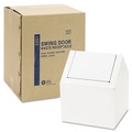 Feminine Care Dispensers & Receptacles | HOSPECO 2201 Double Entry Swing Top Floor Receptacle - Metal, White image number 2