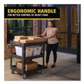 Carts | Rubbermaid Commercial 2196862 BRUTE 25.24 in. x 44 in. x 47 in. 3 Shelves 600 lb Capacity Resin 3-Shelf Heavy-Duty Ergo Lipped Utility Cart - Black image number 8