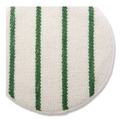 Carpet Bonnets | Rubbermaid Commercial FGP26900WH00 19 in. Diameter Low Profile Scrub-Strip Carpet Bonnet - White/Green image number 2
