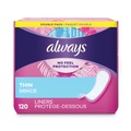 Feminine Care Products | Always 10796PK Thin Daily Panty Liners, Regular, 120/pack image number 0