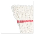 Mop Heads | Boardwalk BWK503WHCT 5 in. Super Loop Cotton/Synthetic Fiber Wet Mop Head - Large, White (12/Carton) image number 3