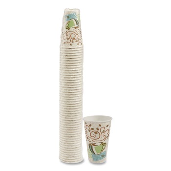Dixie 5356CD 16 oz. PerfecTouch Coffee Haze Design Paper Hot Cups (50/Pack)