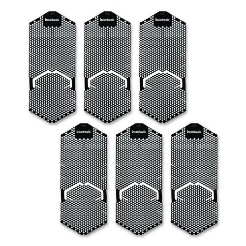 Toilet & Urinal Deodorizers | Boardwalk TSU-P-006I006I-56-AAS80 5.22 oz Vertical Urinal Screen - Midnight Coast Scent/Black (6/Carton) image number 0