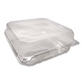 Perforated Roll & Hand Towels | Karat FP-HC99PET-1C PET Plastic Hinged Container 9 x 9 x 3.6 Clear Plastic 100/Pack 2 Packs/Carton image number 2