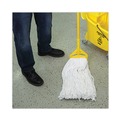 Mop Heads | Boardwalk BWK232R 32 oz. Rayon Fiber Premium Standard Head - White (12/Carton) image number 7