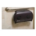 Toilet Tissue Dispensers | San Jamar R4000TBK 9 in. Roll 19 in. x 5.25 in. x 12 in. Twin Jumbo Classic Tissue Dispenser - Transparent Black Pearl image number 7