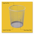 Indoor Waste Receptacles | Rubbermaid Commercial FGWMB20SLV 5 Gallon Steel Mesh Wastebasket - Silver image number 3