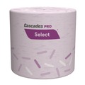 Perforated Roll & Hand Towels | Cascades PRO B152 1-Ply Septic Safe Select Standard Bath Tissue - White (96 Rolls/Carton) image number 3